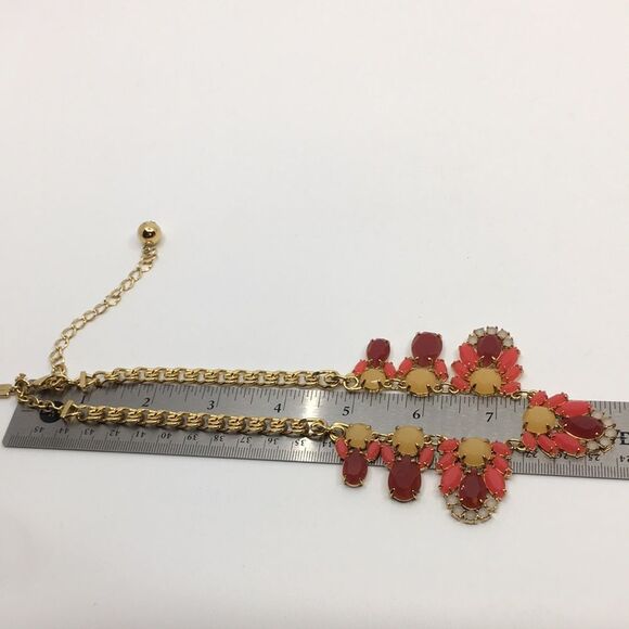 Kate Spade Steamer Glow Graduated Collar Necklace Pink and Yellow Gold Tone - Picture 12 of 16